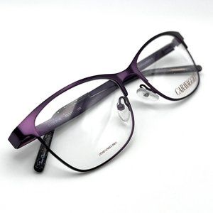 Caravaggio C135 PUR Eyeglass Frames Spring Square Cat Eye Metal Purple 55-17-145